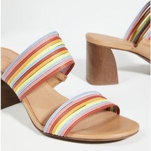 Madewell NWT Micro-Strap Heeled Sandals in Leather